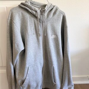 Nike Men's Zip-Up Gray Sweater